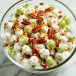 Green Grape Salad with Cream Cheese, Pecans, and Caramelized Brown Sugar Recipe
