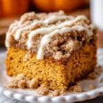 Pumpkin Coffee Cake with Streusel and Vanilla Glaze Recipe