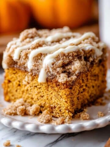 Pumpkin Coffee Cake with Streusel and Vanilla Glaze Recipe