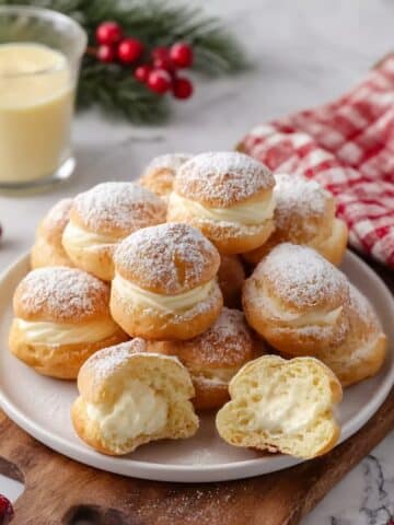 Eggnog Cream Puffs Recipe