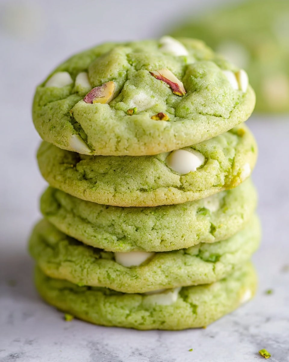 Pistachio Pudding Cookies with White Chocolate Chips – Delicious & Easy