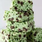 Mint Chocolate Chip Rice Krispie Treats Recipe