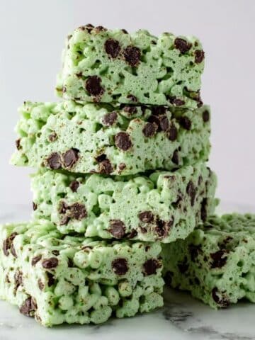 Mint Chocolate Chip Rice Krispie Treats Recipe