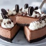 Chocolate Mousse Cake with Oreo Cookie Crust and Garnishes Recipe