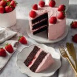 Strawberry Chocolate Cake with Cream Cheese Frosting and Strawberry Jam Recipe