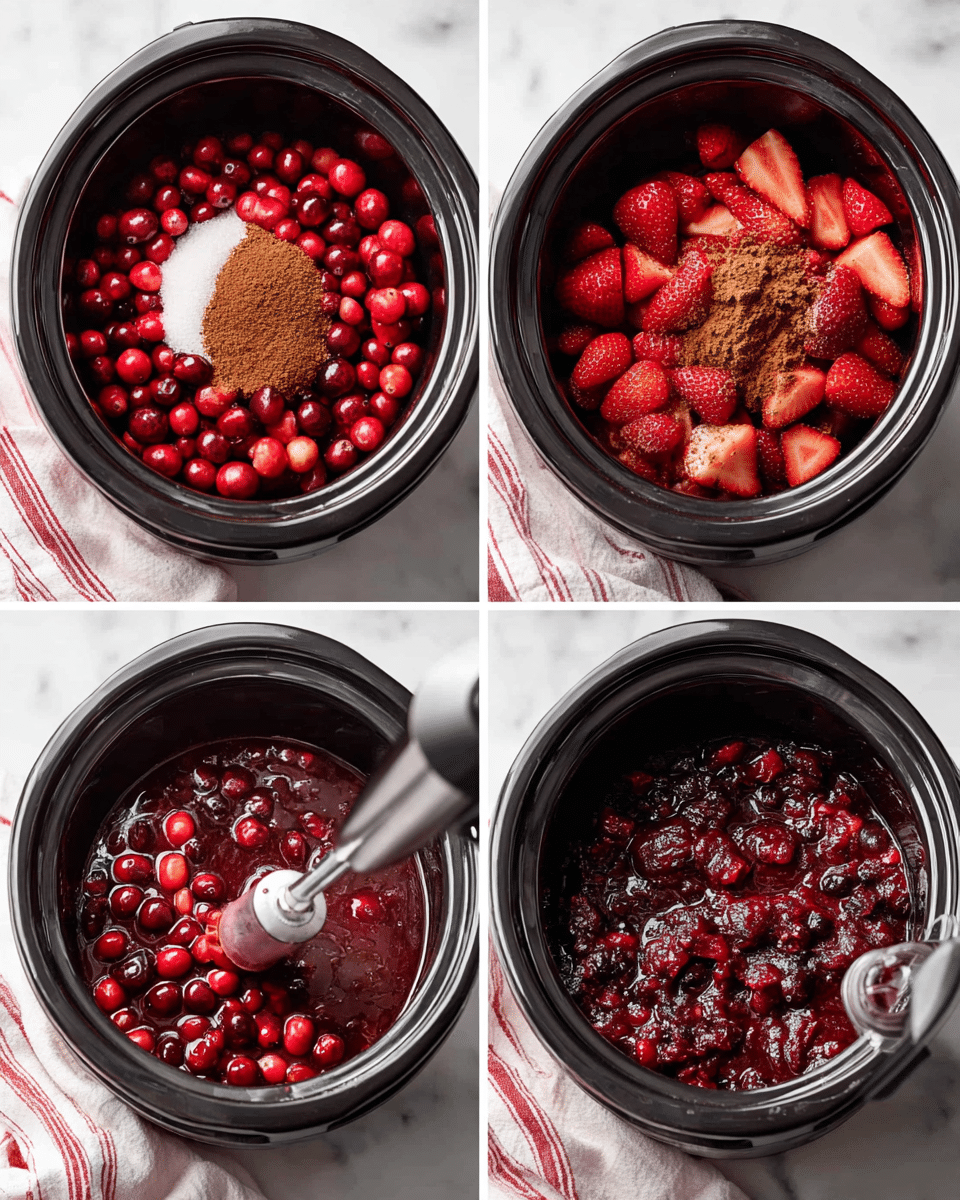 Christmas Cranberry-Strawberry Spice Jam Recipe