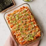 Easy Salmon Sushi Bake with Creamy Spicy Mayo Recipe