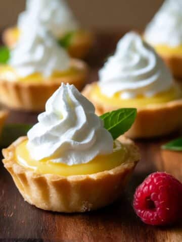 Lemon Curd Tartlets with Whipped Cream and Fresh Berries Recipe