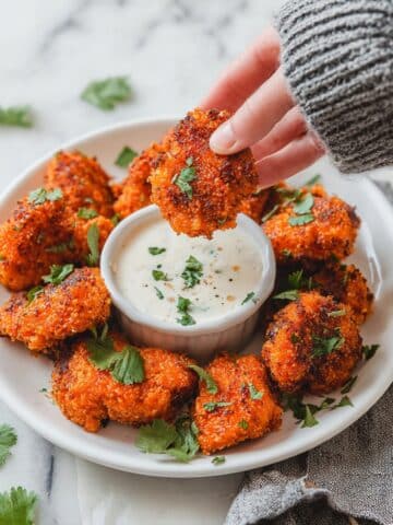 Mouthwatering Vegan Cauliflower Wings with Barbecue and Thai Chili Sauces Recipe