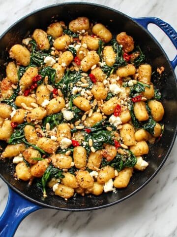Pan Fried Gnocchi with Fennel, Tomato, Spinach, and Feta Recipe