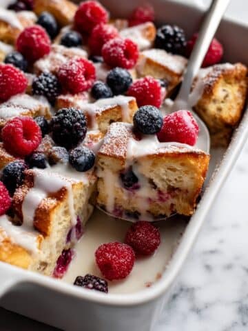 Sweet Lemon Berry Croissant Breakfast Casserole Recipe