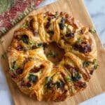Cranberry Brie Pastry Wreath Recipe