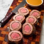 Stuffed Beef Tenderloin with Dijon Mustard and Chipotle Cream Sauce Recipe