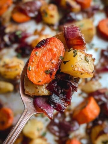 Maple Dijon Roasted Carrots and Apples Recipe