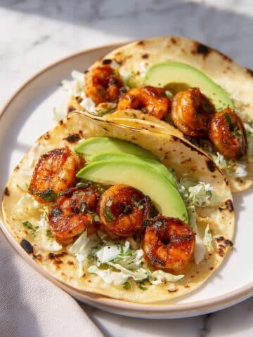 Cilantro Lime Shrimp Tacos with Creamy Slaw Recipe