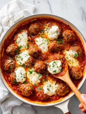 Herb Ricotta Meatballs in Marinara Sauce Recipe