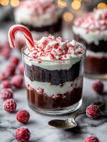Holiday Peppermint Fudge Brownie Trifle Recipe
