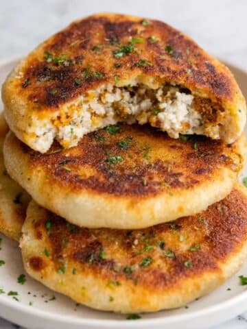 Mashed Potato Pancakes with Meat Filling Recipe