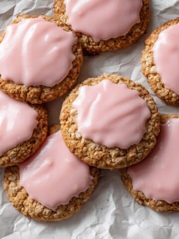 Strawberry Iced Oatmeal Cookies Recipe