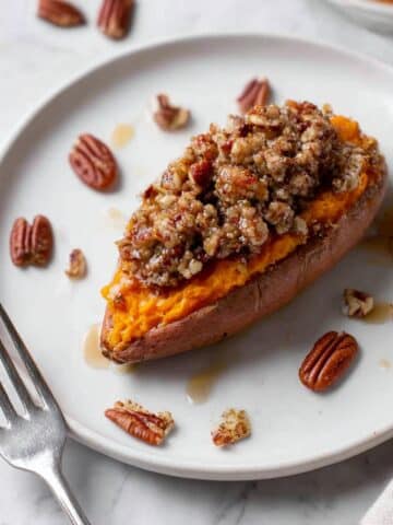 Pecan Pie Double Baked Sweet Potatoes Recipe