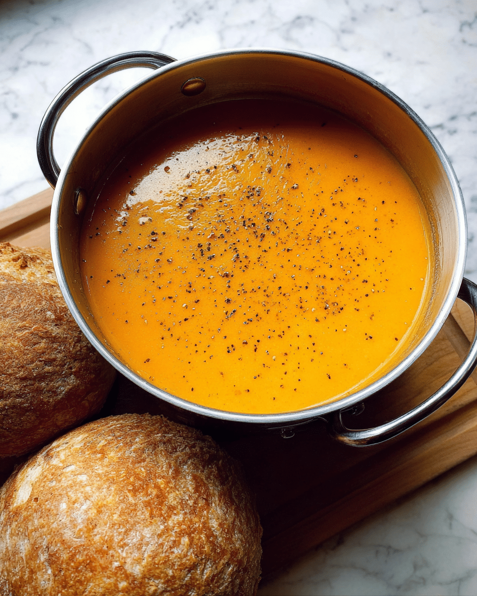Roasted Butternut Squash and Garlic Soup Recipe