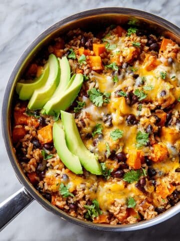 Southwest Sweet Potato, Black Bean, and Rice Skillet Recipe