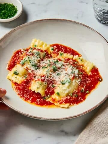 Baked Manicotti with Ricotta, Mozzarella, and Parmesan Recipe
