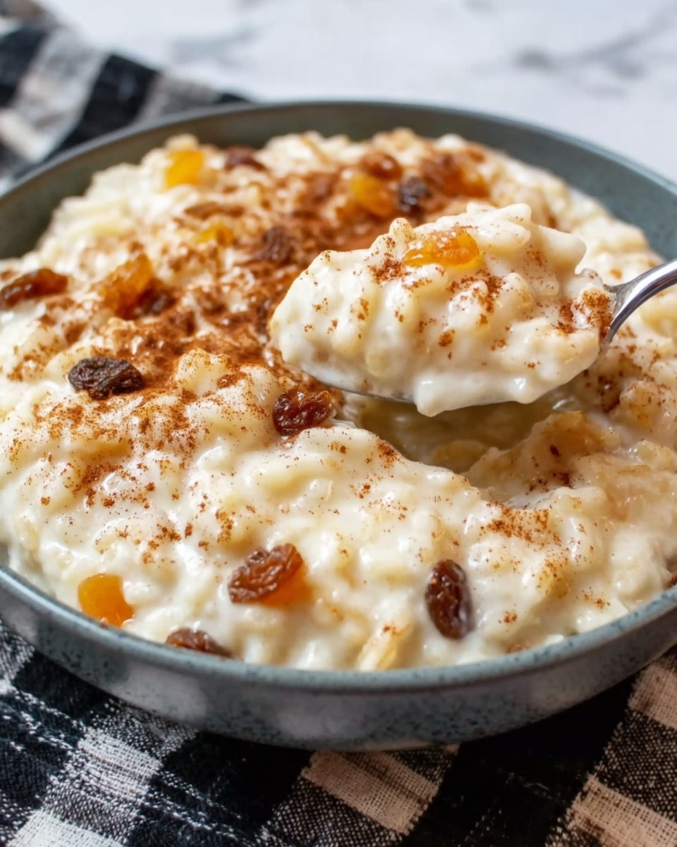 Creamy Rice Pudding with Raisins and Vanilla | Comforting Dessert
