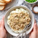 Creamy Chicken and Gravy Over Mashed Potatoes Recipe