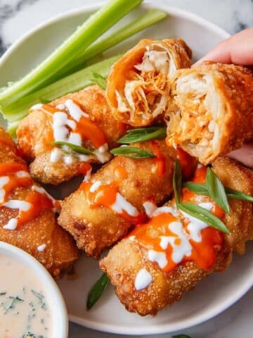 Buffalo Chicken Egg Rolls Recipe