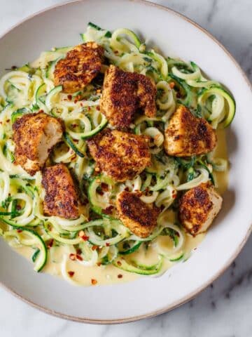 Chicken Alfredo with Zucchini Noodles Recipe