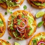Rotisserie Chicken Tostadas with Quick Pickled Onions Recipe