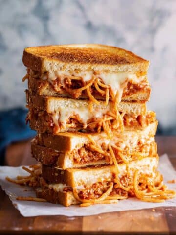 Spaghetti Grilled Cheese Sandwich Recipe