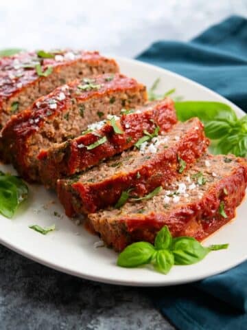 Italian Meatloaf with Marinara and Parmesan Recipe