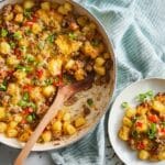Ground Beef and Potatoes Skillet with Cheddar-Jack and Ranch Seasoning Recipe