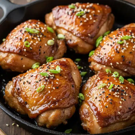 A clear round bowl sits on a white marbled surface holding two pieces of raw dark meat soaked in a dark soy sauce with bits of garlic and spices floating around; the meat is thick and shiny with the sauce glistening over it. Next to it, a close-up shot shows the same meat cooking in a black pan, turning darker and glossy with visible caramelized garlic pieces and sauce bubbling around, creating a rich textured look. The scene is natural with soft shadows emphasizing the meat’s juicy and marinated texture, photo taken with an iphone --ar 4:5 --v 7