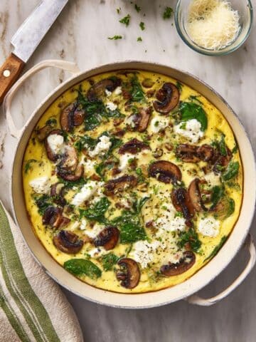 Mushroom, Spinach and Goat Cheese Frittata Recipe