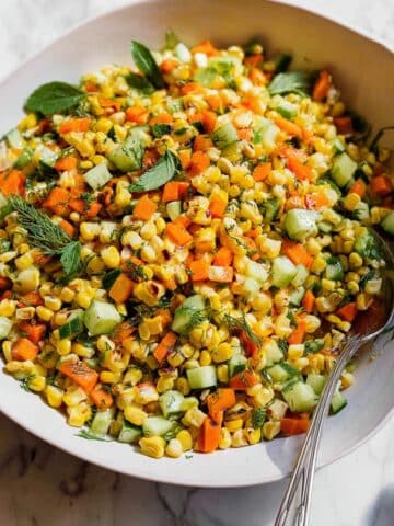 Grilled Corn Salad with Fresh Herbs and Spices Recipe