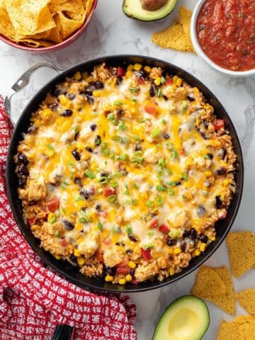 Tex-Mex Chicken and Rice Skillet Recipe