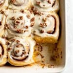 Sweet Potato Cinnamon Rolls with Browned Butter Cream Cheese Glaze Recipe