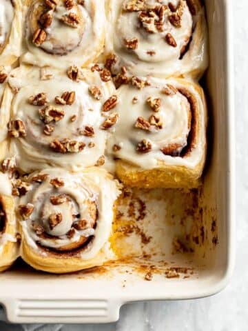 Sweet Potato Cinnamon Rolls with Browned Butter Cream Cheese Glaze Recipe