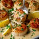 Creamy Garlic Scallops Recipe