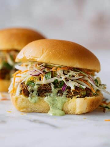 Green Goddess Turkey Burgers with Fresh Slaw Recipe