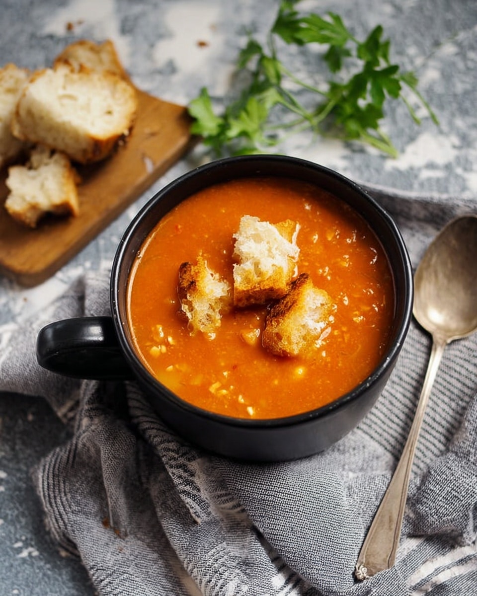 Tomato Orzo Soup with Saffron and Cream Recipe - Recipe Image