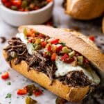 Slow Cooker Italian Beef Sandwiches with Pepperoncini and Giardiniera Recipe