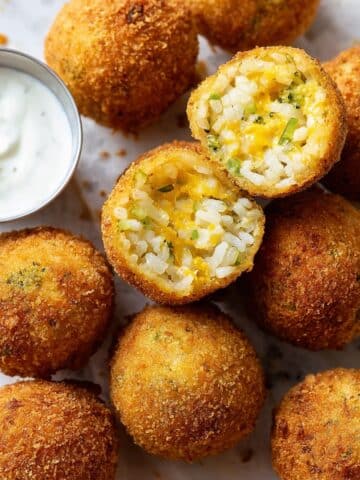 Cheesy Broccoli Fried Rice Balls Recipe
