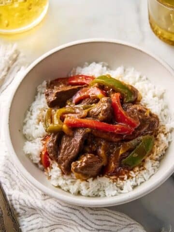 Slow Cooker Pepper Steak Recipe
