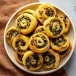 Spinach Artichoke Puff Pastry Pinwheels Recipe