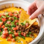 Slow Cooker Taco Beef and Cheese Dip Recipe