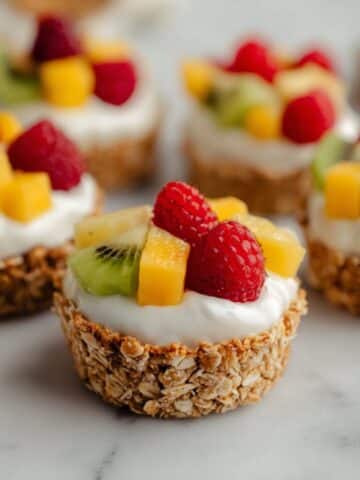 Baked Oatmeal Cups with Nutritious Toppings Recipe